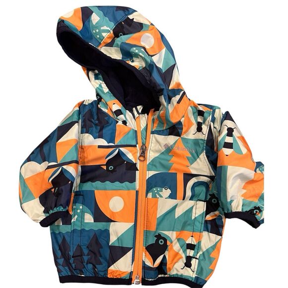 Columbia Mini pixel grabber ll windbreaker Jacket Infant Sz 0-3 Months Colorful - Picture 1 of 8